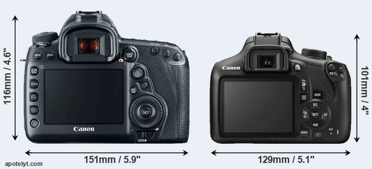 Comparison 5D Mark IV or T6 rear