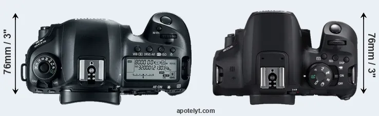 Compare 5D Mark IV versus T8i top