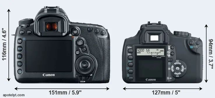 Comparison 5D Mark IV or XT rear