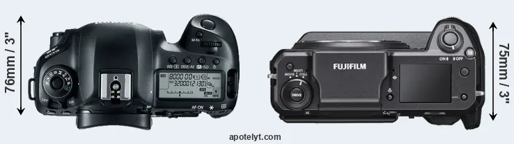 Compare 5D Mark IV versus GFX 100 top
