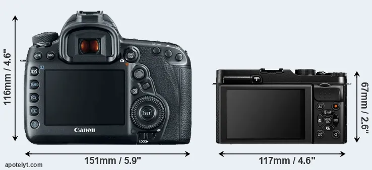 Comparison 5D Mark IV or X-A1 rear