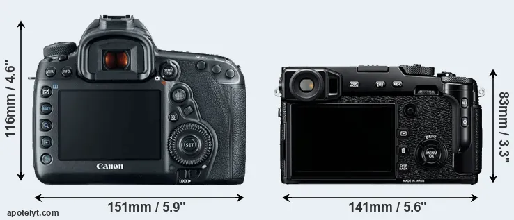 Comparison 5D Mark IV or X-Pro2 rear