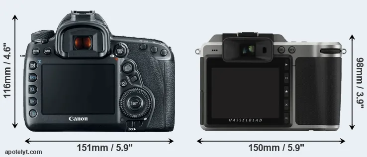 Comparison 5D Mark IV or X1D rear