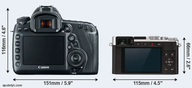 Comparison 5D Mark IV or D-LUX 7 rear