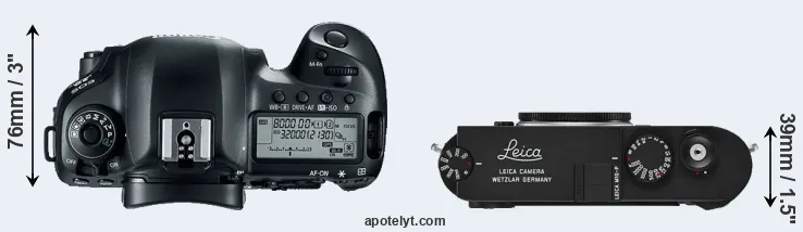 Compare 5D Mark IV versus M10-P top