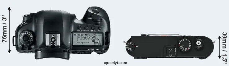 Compare 5D Mark IV versus M10 top