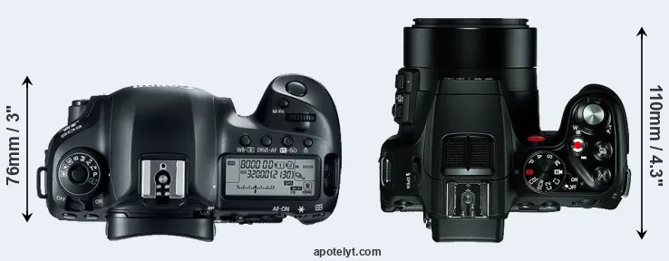 Compare 5D Mark IV versus V-LUX 4 top