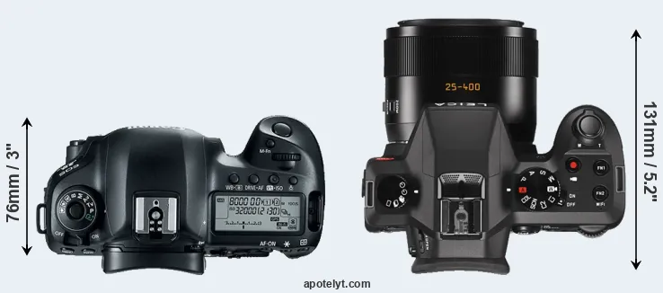 Compare 5D Mark IV versus V-LUX Typ 114 top