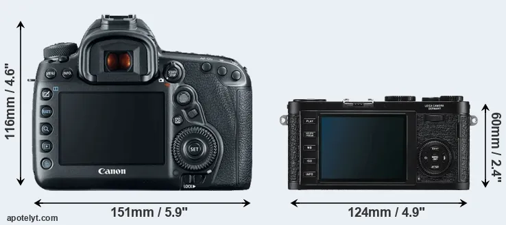 Comparison 5D Mark IV or X1 rear