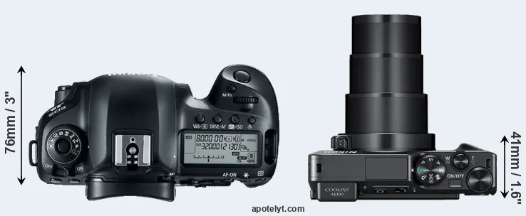 Compare 5D Mark IV versus A1000 top