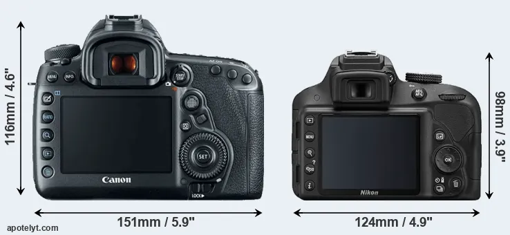 Comparison 5D Mark IV or D3300 rear