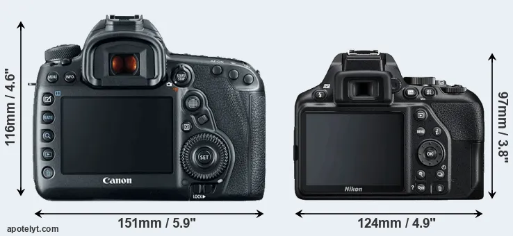 Comparison 5D Mark IV or D3500 rear