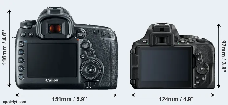 Comparison 5D Mark IV or D5600 rear