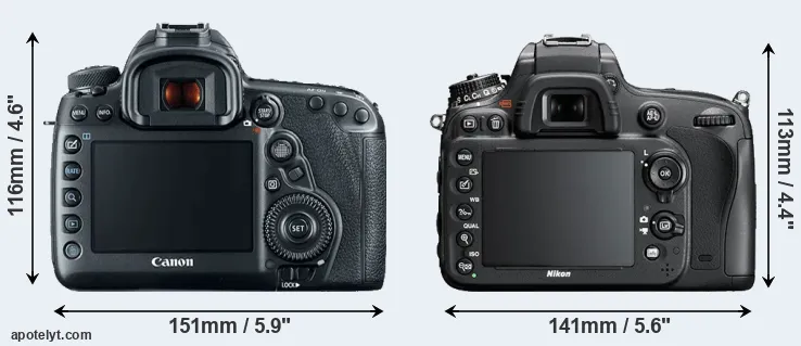Comparison 5D Mark IV or D600 rear