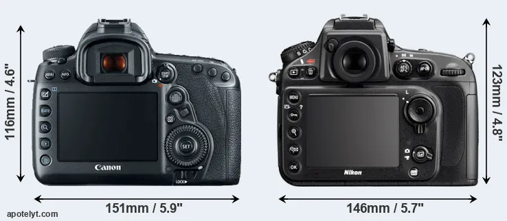 Comparison 5D Mark IV or D800 rear