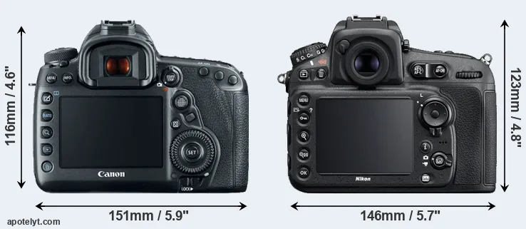 Comparison 5D Mark IV or D810 rear