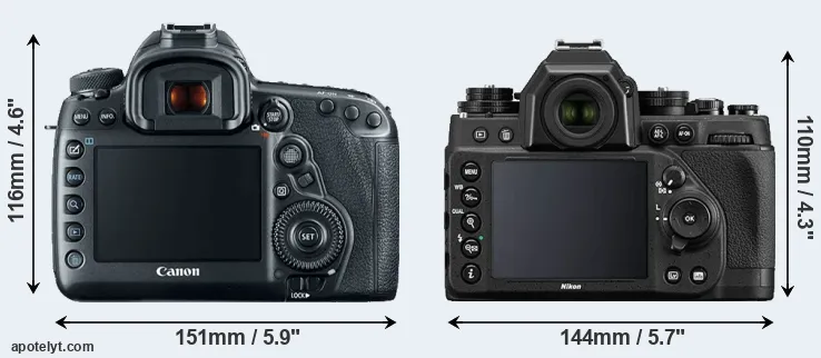 Comparison 5D Mark IV or Df rear