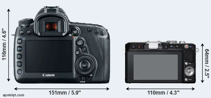 Comparison 5D Mark IV or E-PL3 rear