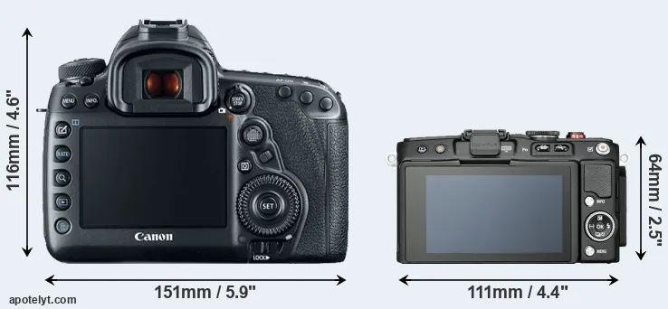 Comparison 5D Mark IV or E-PL6 rear