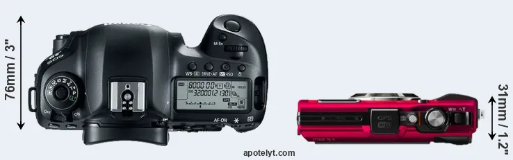 Compare 5D Mark IV versus TG-4 top