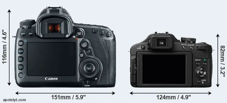 Comparison 5D Mark IV or FZ150 rear