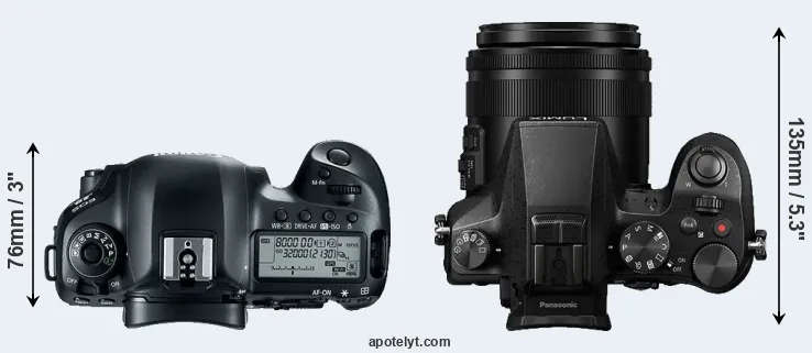 Compare 5D Mark IV versus FZ2000 top