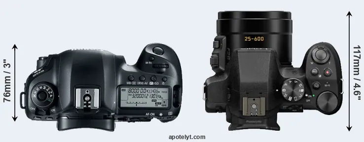 Compare 5D Mark IV versus FZ300 top
