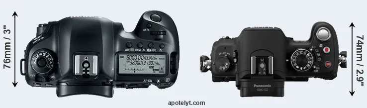 Compare 5D Mark IV versus G2 top