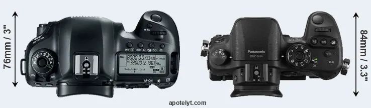 Compare 5D Mark IV versus GH4 top