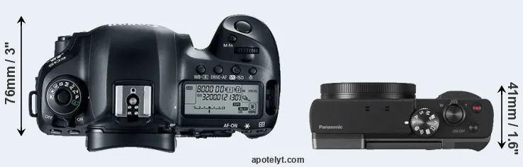 Compare 5D Mark IV versus ZS70 top