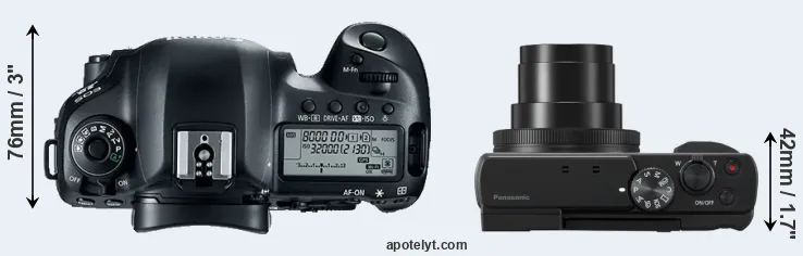 Compare 5D Mark IV versus ZS80 top