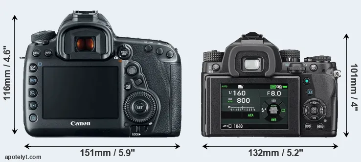 Comparison 5D Mark IV or KP rear