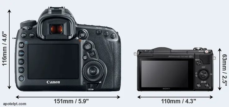 Comparison 5D Mark IV or A5000 rear