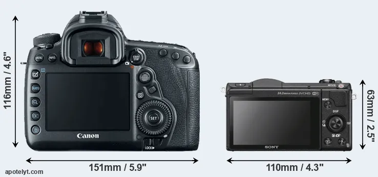 Comparison 5D Mark IV or A5100 rear
