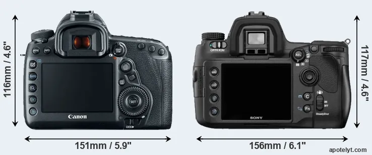 Comparison 5D Mark IV or A850 rear