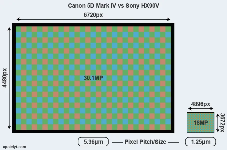 5D Mark IV versus HX90V MP