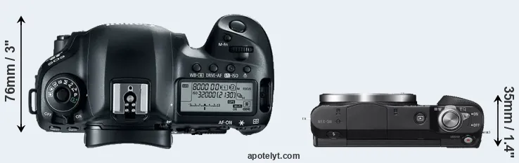 Compare 5D Mark IV versus NEX-3N top