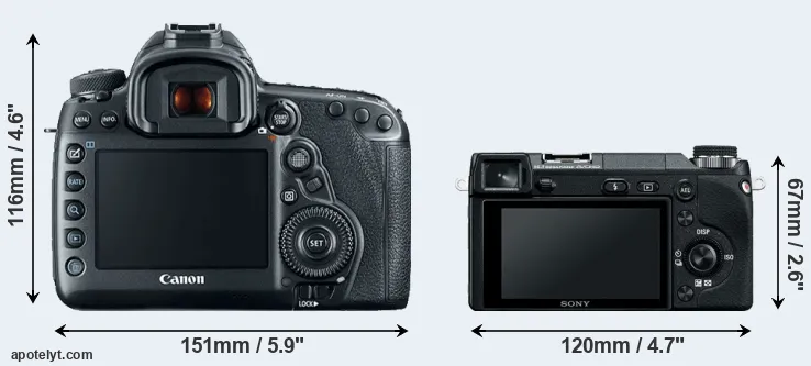 Comparison 5D Mark IV or NEX-6 rear
