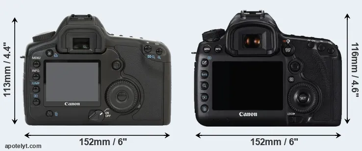 Comparison 5D or 5DS R rear