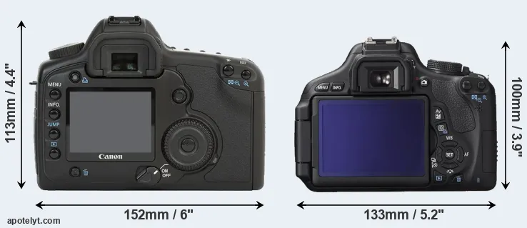 Comparison 5D or 600D rear