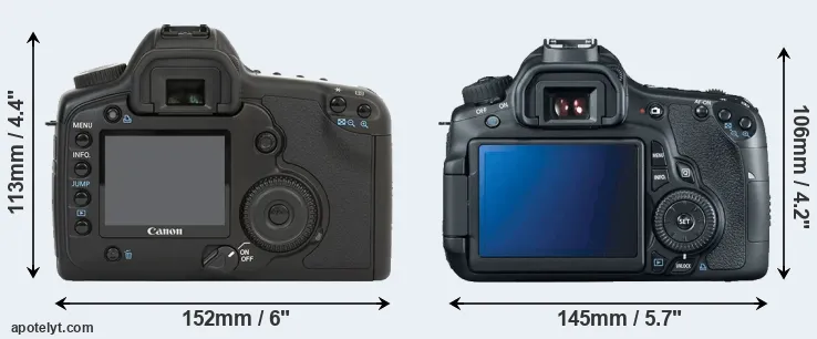 Comparison 5D or 60D rear