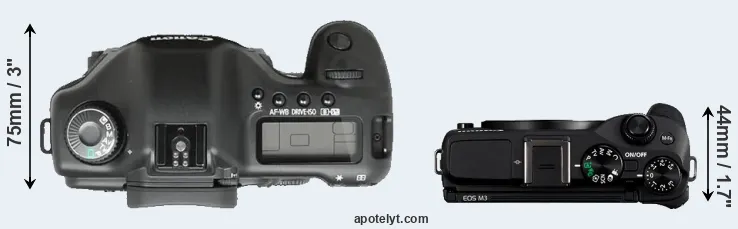 Compare 5D versus M3 top