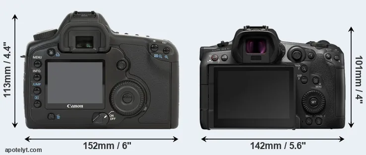 Comparison 5D or R5 C rear