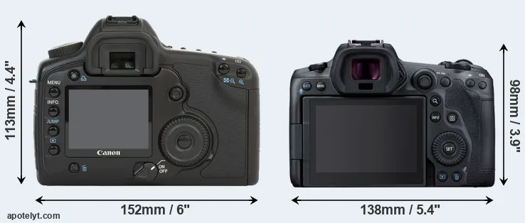 Comparison 5D or R5 rear