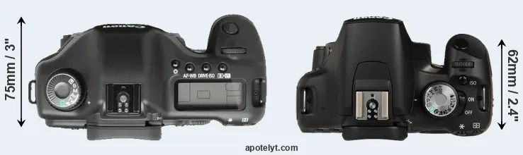 Compare 5D versus T1i top