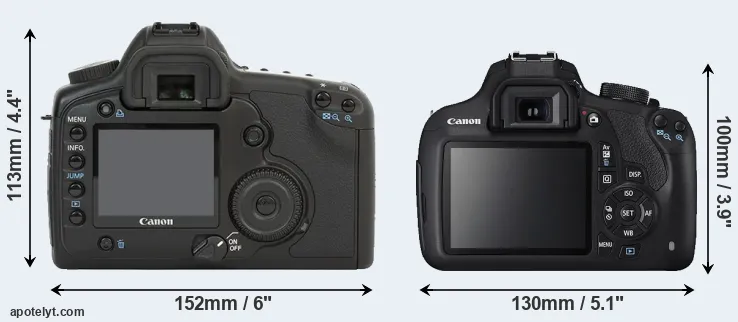 Comparison 5D or T5 rear