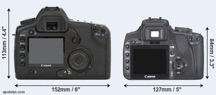 Comparison 5D or XTi rear