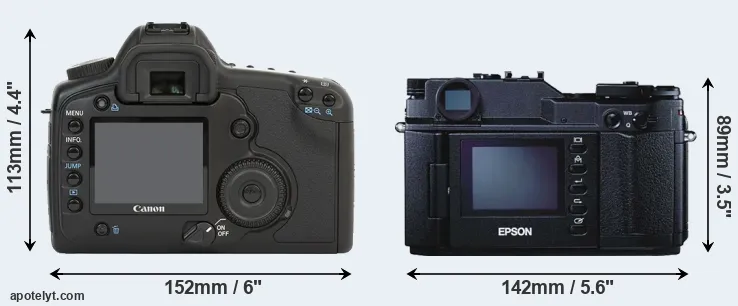 Comparison 5D or R-D1 rear