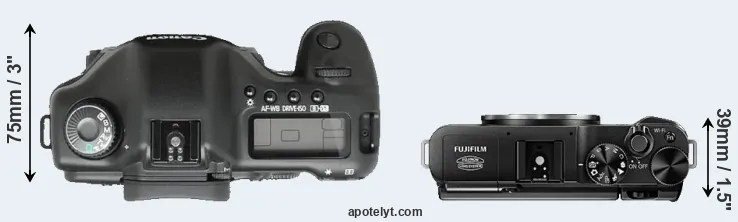 Compare 5D versus X-A1 top