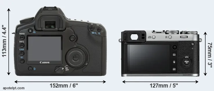 Comparison 5D or X100F rear